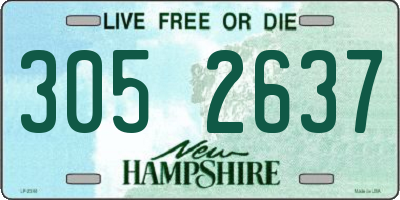 NH license plate 3052637
