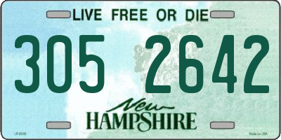 NH license plate 3052642
