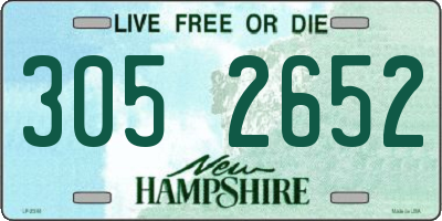NH license plate 3052652