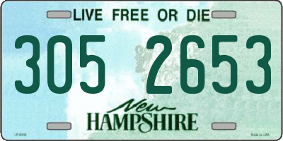 NH license plate 3052653