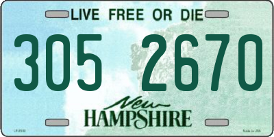 NH license plate 3052670