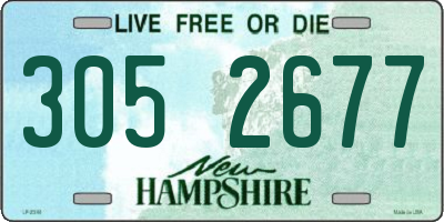 NH license plate 3052677