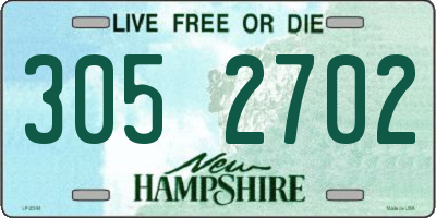 NH license plate 3052702