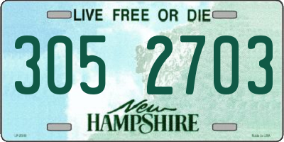NH license plate 3052703