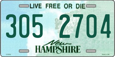 NH license plate 3052704