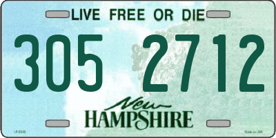 NH license plate 3052712