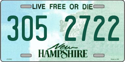 NH license plate 3052722