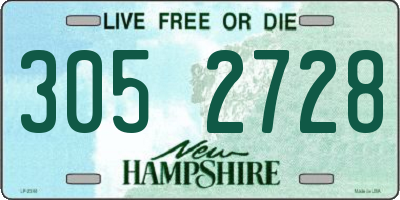 NH license plate 3052728