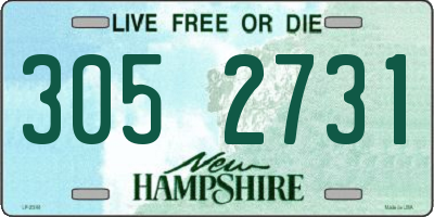 NH license plate 3052731
