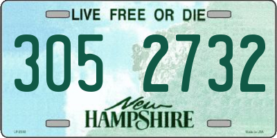 NH license plate 3052732