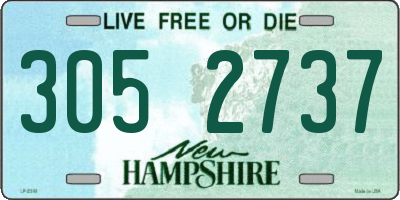 NH license plate 3052737