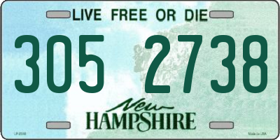 NH license plate 3052738