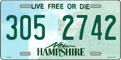 NH license plate 3052742