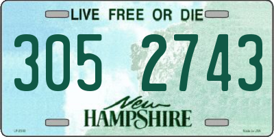 NH license plate 3052743