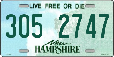 NH license plate 3052747