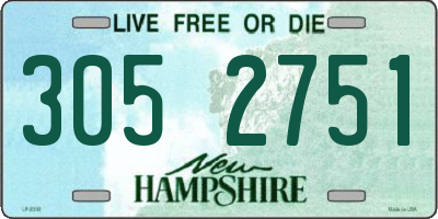 NH license plate 3052751