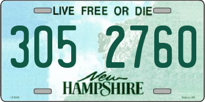 NH license plate 3052760