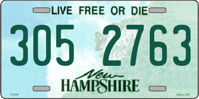 NH license plate 3052763