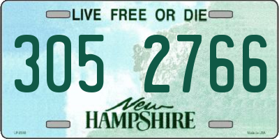 NH license plate 3052766