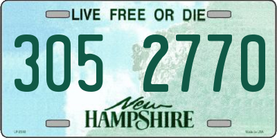 NH license plate 3052770