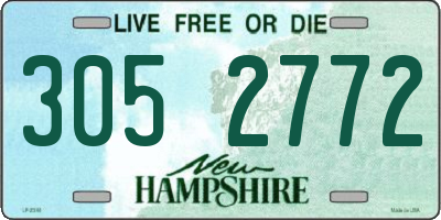 NH license plate 3052772