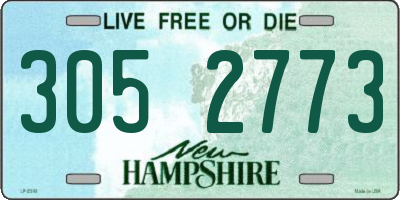 NH license plate 3052773