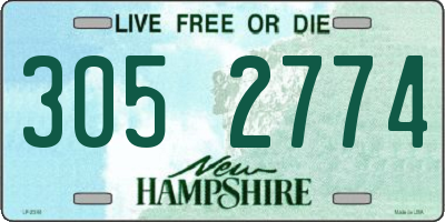 NH license plate 3052774