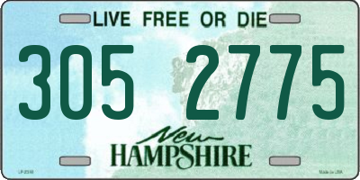 NH license plate 3052775