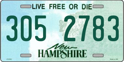 NH license plate 3052783