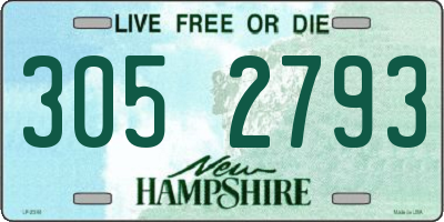 NH license plate 3052793