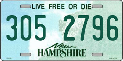 NH license plate 3052796