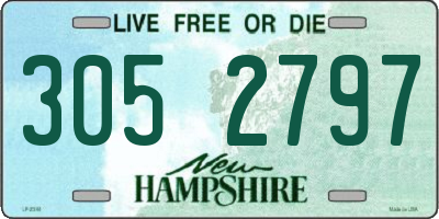 NH license plate 3052797
