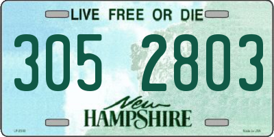 NH license plate 3052803
