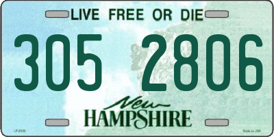 NH license plate 3052806