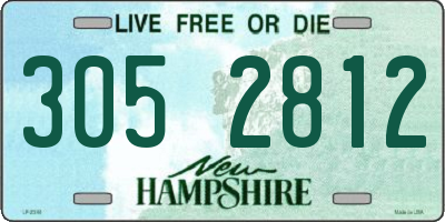 NH license plate 3052812