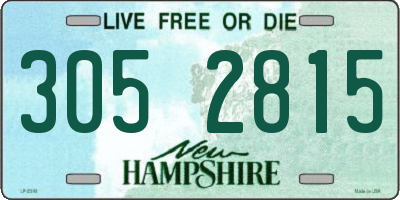NH license plate 3052815