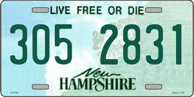 NH license plate 3052831
