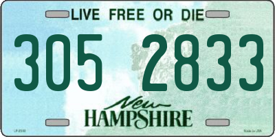NH license plate 3052833