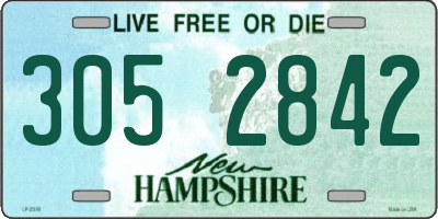 NH license plate 3052842