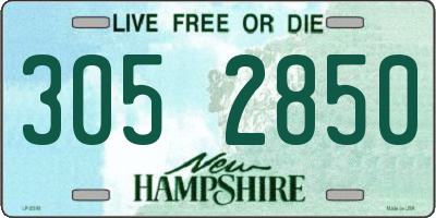 NH license plate 3052850