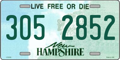 NH license plate 3052852