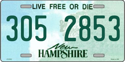 NH license plate 3052853