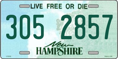 NH license plate 3052857