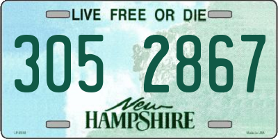 NH license plate 3052867