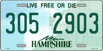 NH license plate 3052903