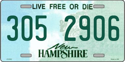 NH license plate 3052906