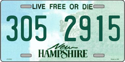 NH license plate 3052915