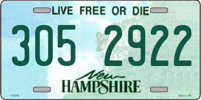 NH license plate 3052922