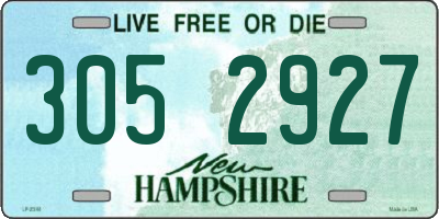 NH license plate 3052927