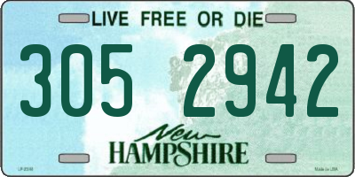 NH license plate 3052942
